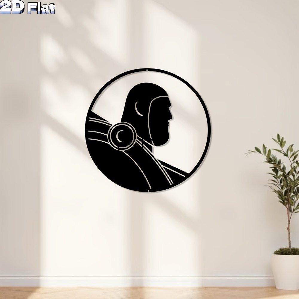 Office Tech Decor - Nowoczesna Aluminiowa Dekoracja Ścienna Robot Odporna