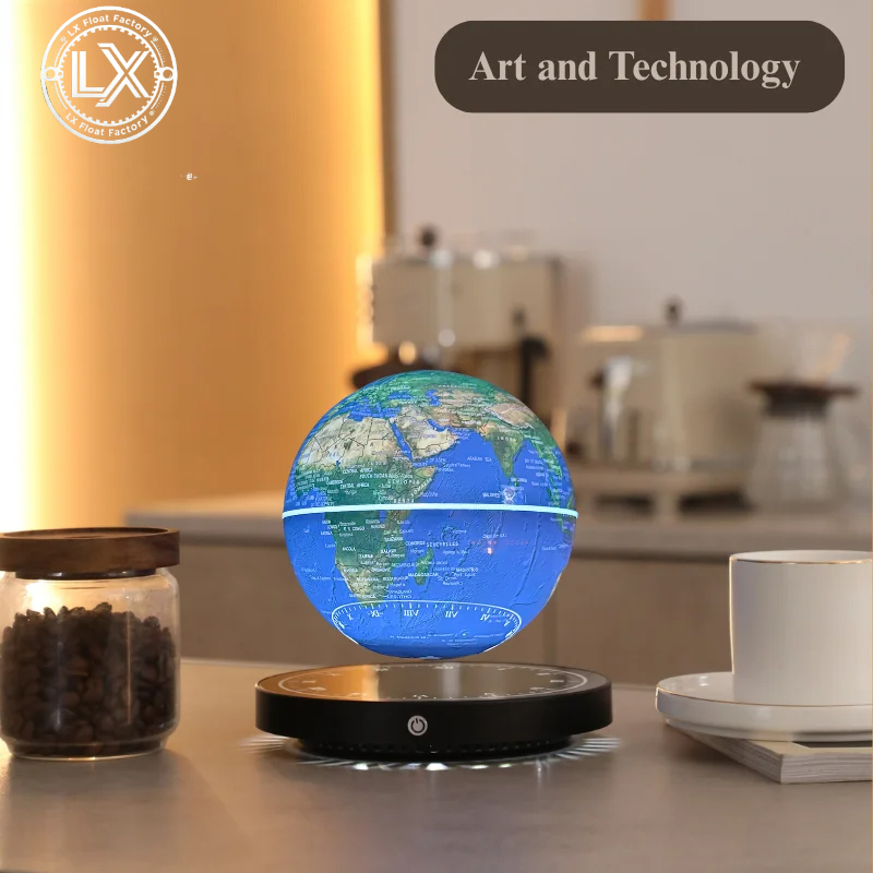 Office Tech Decor - Magnetyczny globus lewitujący z oświetleniem LED,
