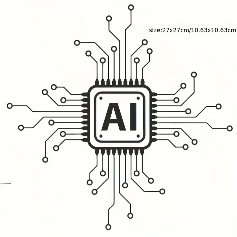 Office Tech Decor - Naklejka winylowa na ścianę z technologią